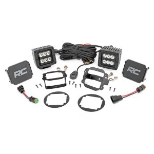 LED Light Kit - Fog Mount - 2" Black Pair - Jeep Wrangler JK (07-09)