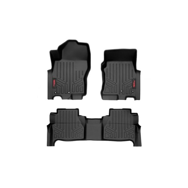 Rough Country Floor Mats - FR & RR - Crew Cab - Nissan Frontier 2WD 4WD (22-23)