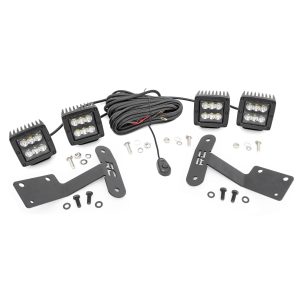 LED Light Kit - Ditch Mount - Dual 2" Black Pairs - Spot - Toyota Tundra (14-21)