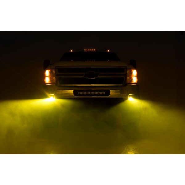 Black Series LED Light Pair - 2 Inch - SAE Fog - Yellow