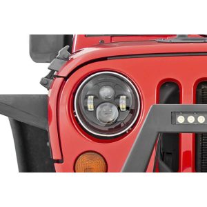 Rough Country 7 Inch Headlight - Pair - Jeep Wrangler JK (07-18) Wrangler TJ (97-06)